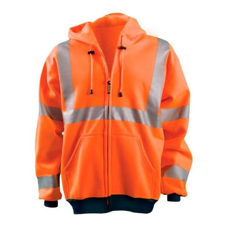 Occunomix OccuNomix Hi-Vis Premium Wicking Hoodie, Class 3, Hi-Vis Orange, 5XL, LUX-SWT3HZ-O5X LUX-SWT3HZ-O5X